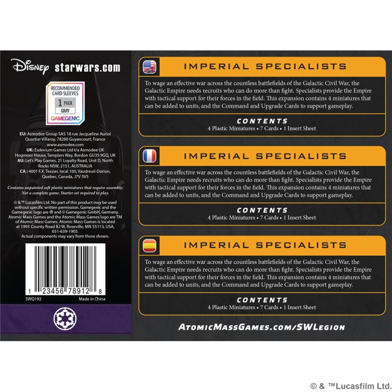 SWL: Imperial Specialists