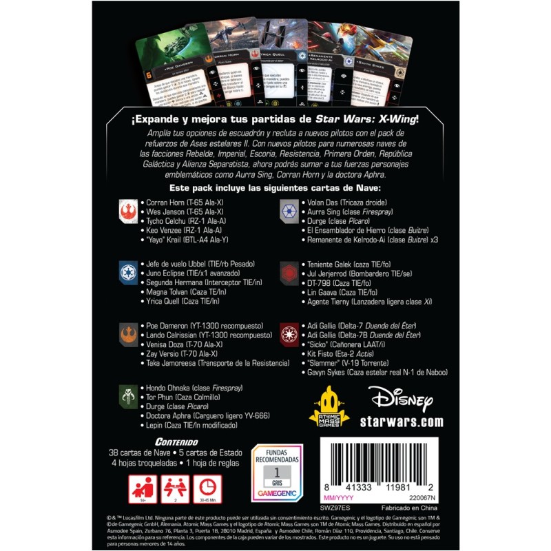 SW X-Wing: Ases Estelares II Pack de refuerzos