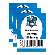 Caja 100 paquetes de fundas Mini Europeo (47x70mm) --50% desc.-- (46017)