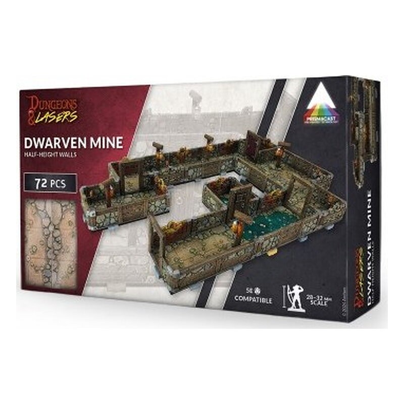 Dwarven Mine PrismaCast, Pre-Painted Terrain - Dungeons & Lasers