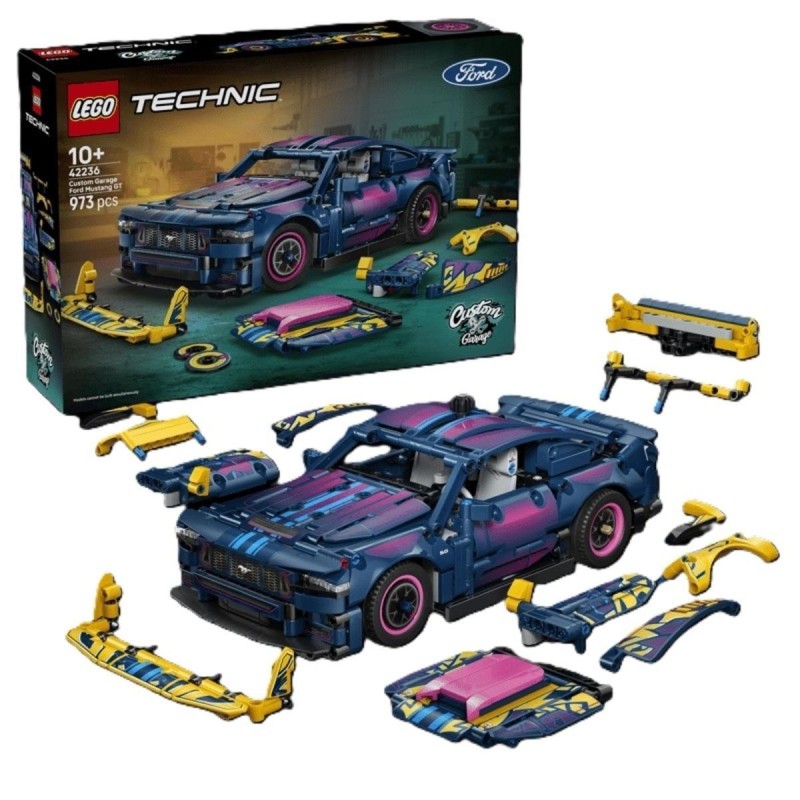 LEGO-42236 Taller de Tuning: Coche Ford Mustang GT