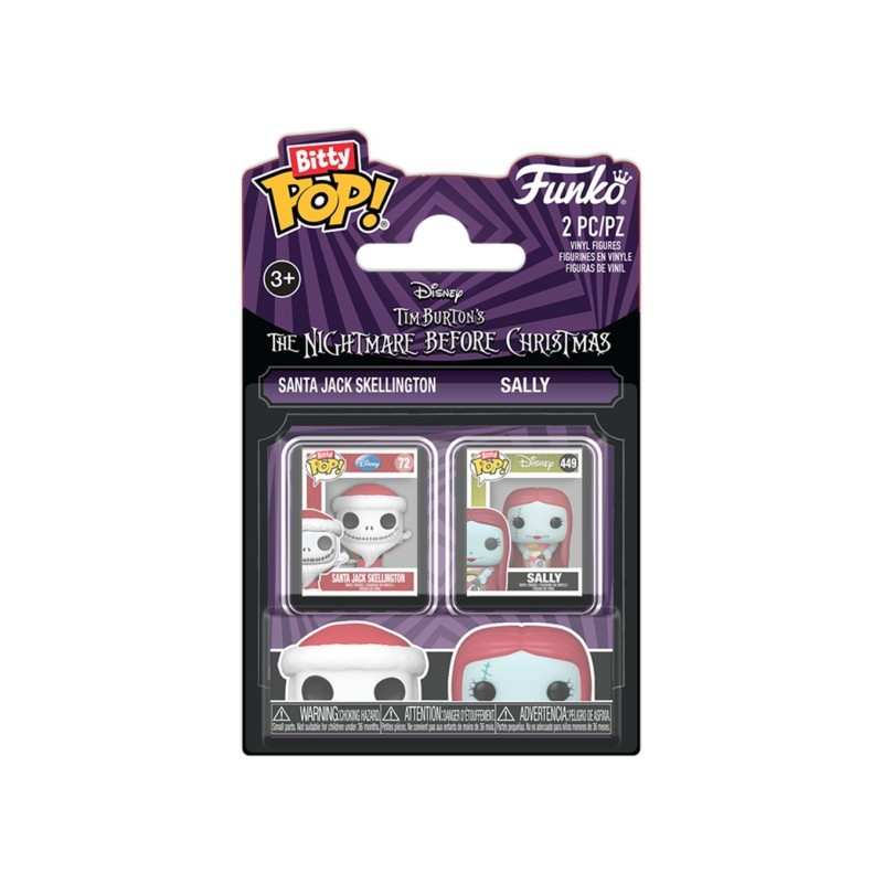 Funko Bitty POP! 2-Pack Santa Jack Skellington & Sally - Pesadilla antes de Navidad