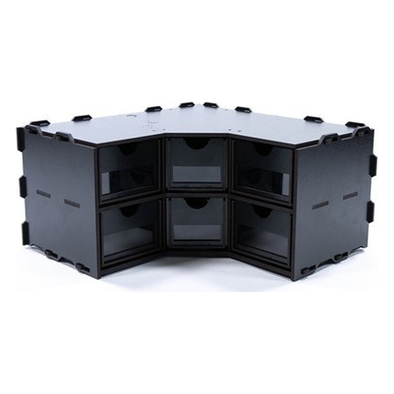 ACCESORIOS PINTURAS NEGRO CORNER ELEMENT WITH DRAWERS