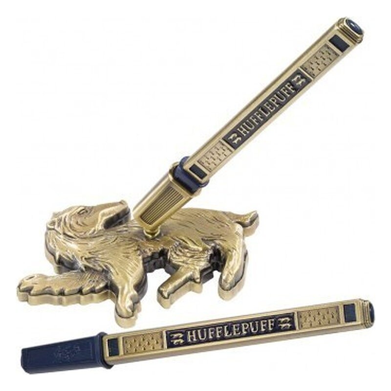 PLUMA + SOPORTE HUFFLEPUFF HARRY POTTER