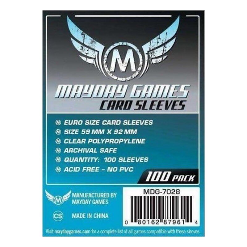 FUNDA MAYDAY EURO CARD 59 MM X 92 MM (100)