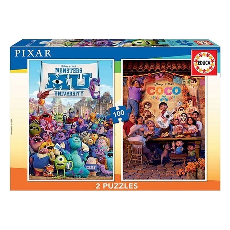 PUZLE 2 X 100 PIXAR COCO + MONSTRUOS SA