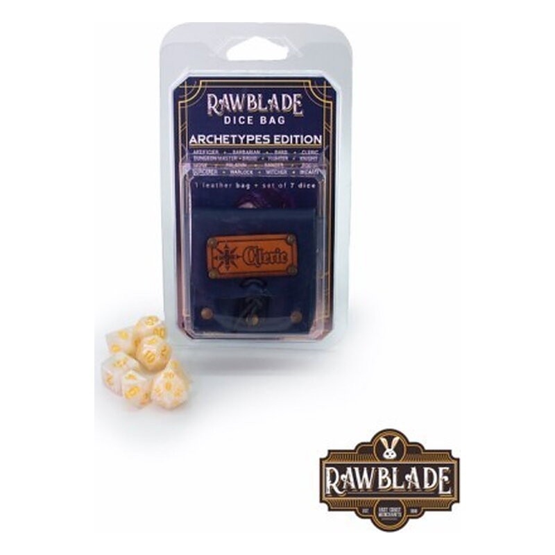 RAWBLADE DADOS + BOLSA DE CUERO CLERIC (7)
