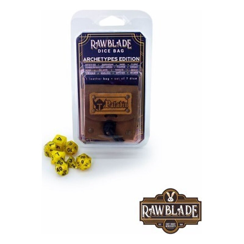 RAWBLADE DADOS + BOLSA DE CUERO PALADIN (7)
