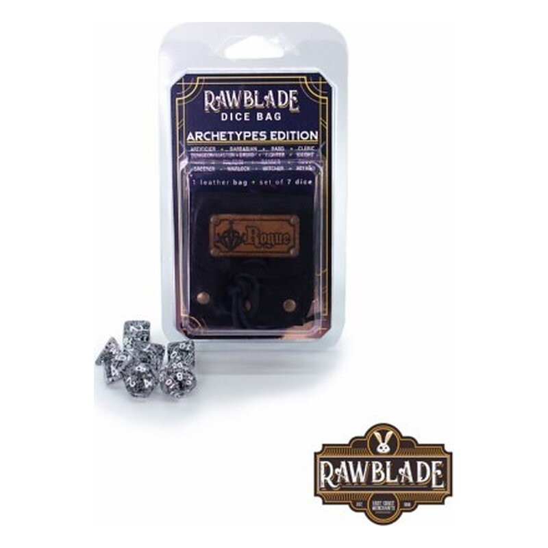 RAWBLADE DADOS + BOLSA DE CUERO ROGUE (7)