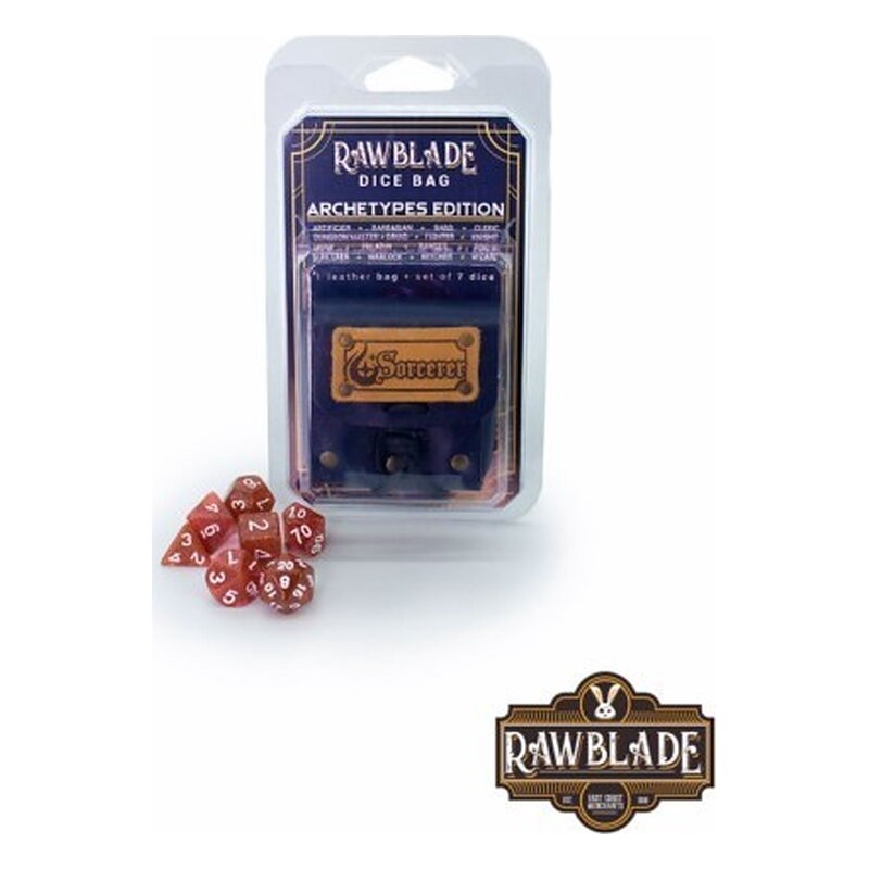 RAWBLADE DADOS + BOLSA DE CUERO SORCERER (7)