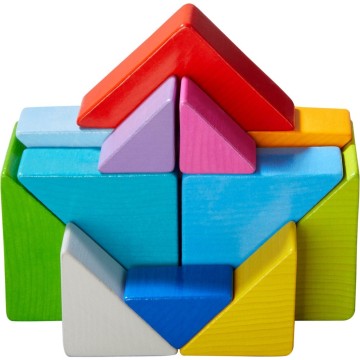 Juego de composición en 3D Cubo tangram
