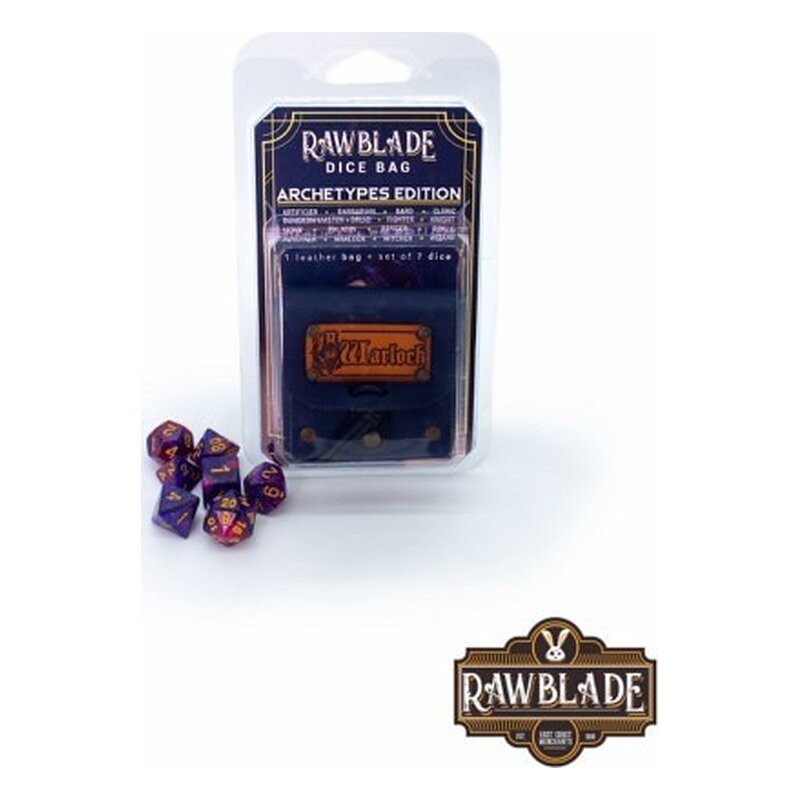 RAWBLADE DADOS + BOLSA DE CUERO WARLOCK (7)