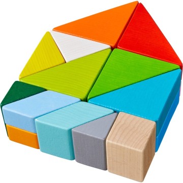 Juego de composición en 3D Cubo tangram