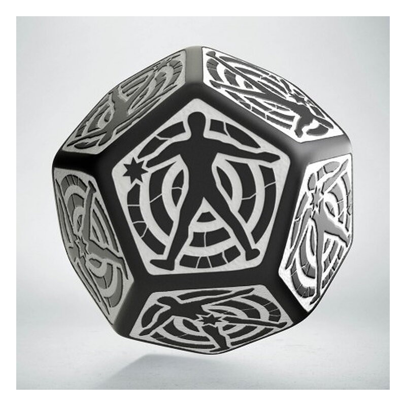 QW DADO D12 HIT LOCATION DIE BLACK & WHITE