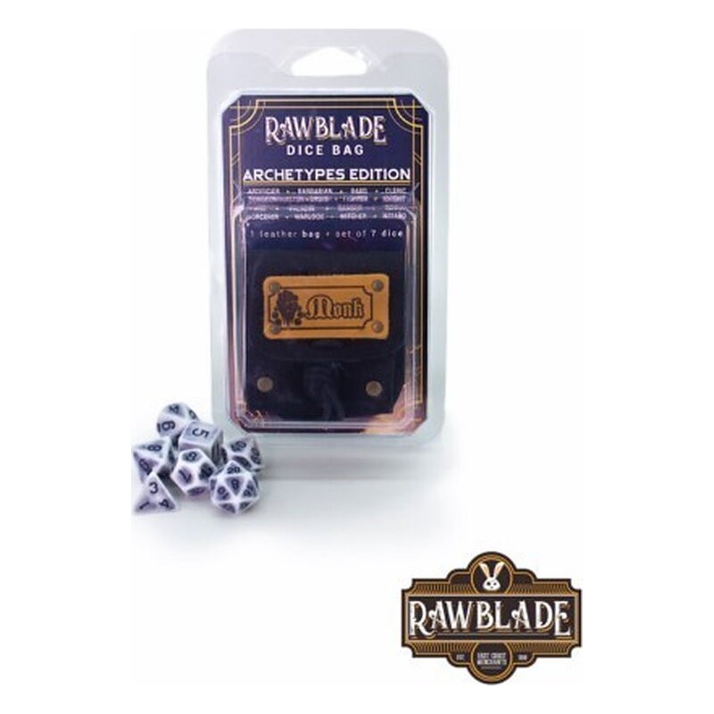 RAWBLADE DADOS + BOLSA DE CUERO MONK (7)
