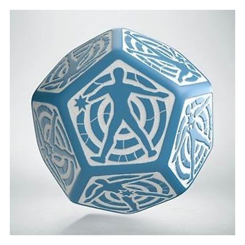 QW DADO D12 HIT LOCATION DIE BLUE & WHITE