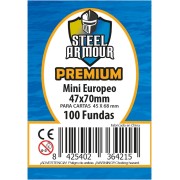 100 Fundas tamaño Mini Europeo Premium (47x70mm)