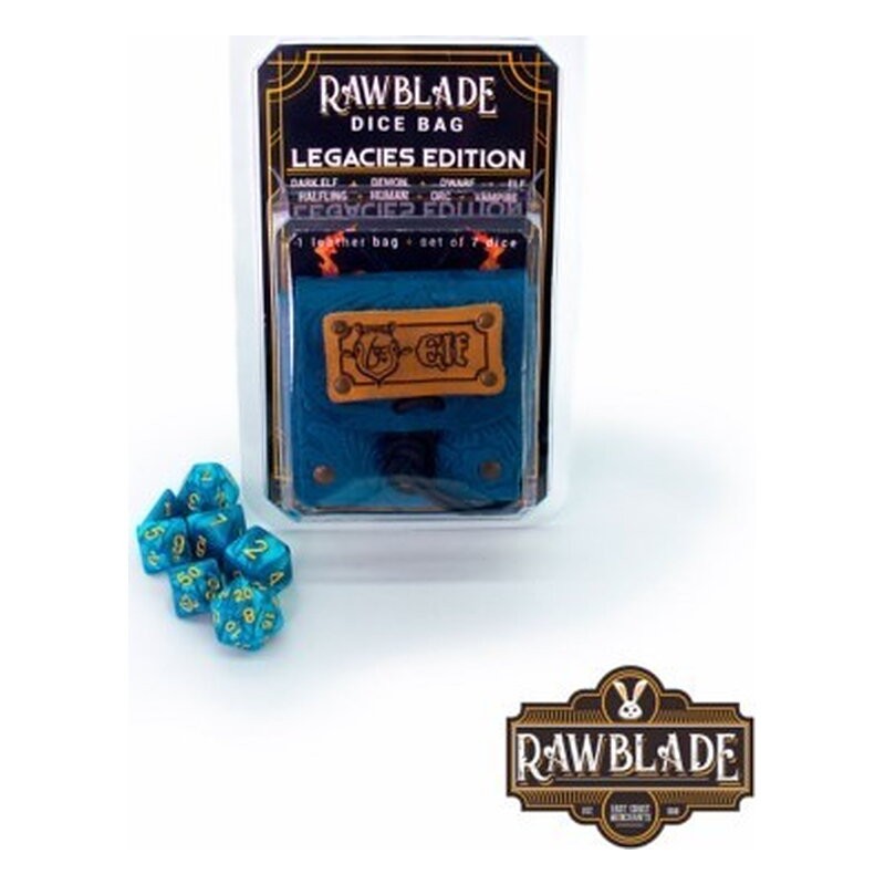 RAWBLADE DADOS + BOLSA DE CUERO ELF (7)