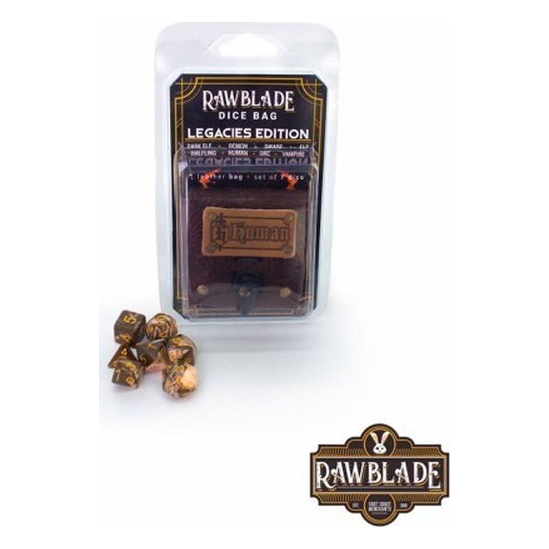 RAWBLADE DADOS + BOLSA DE CUERO HUMAN (7)