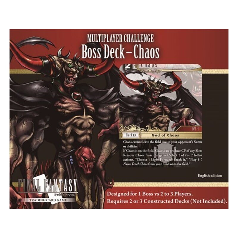 FINAL FANTASY TCG PACK MULTIPLAYER BOSS DECK CHAOS