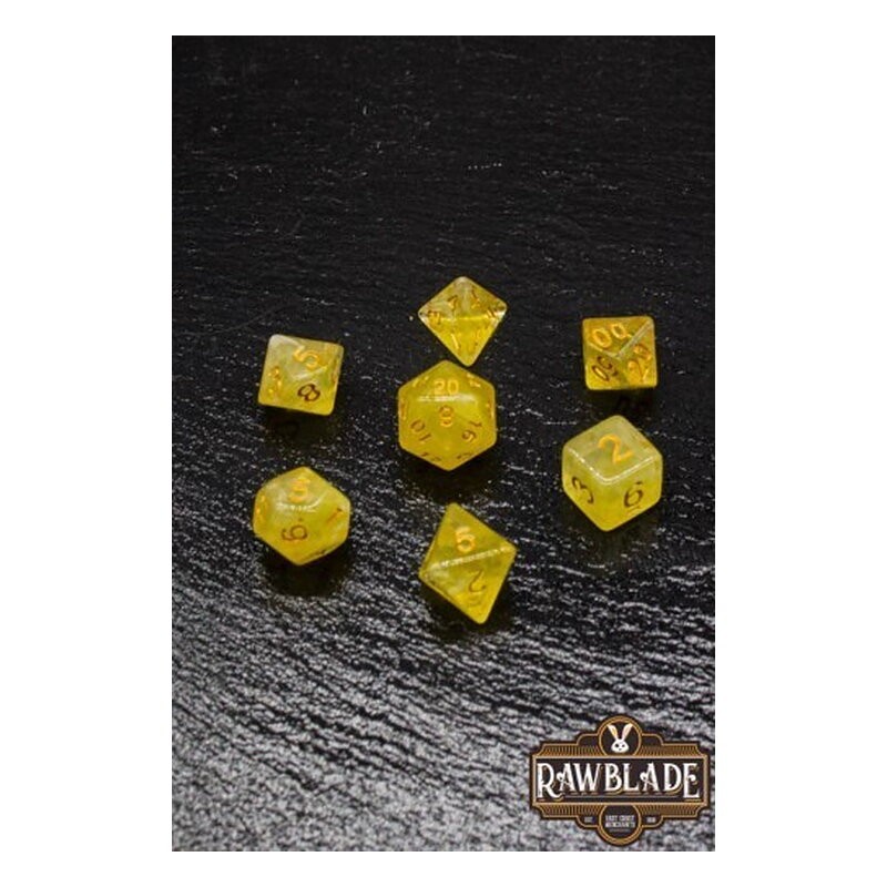 RAWBLADE GEMSTONE SET DADOS AMBER (7)