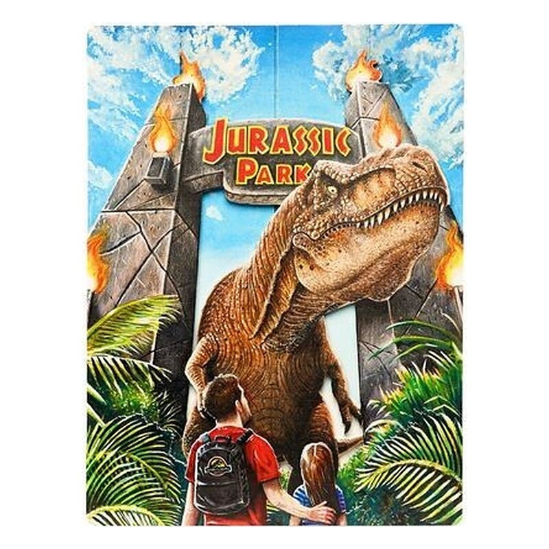 CUADRO MADERA 3D JURASSIC PARK REX 30 X 40