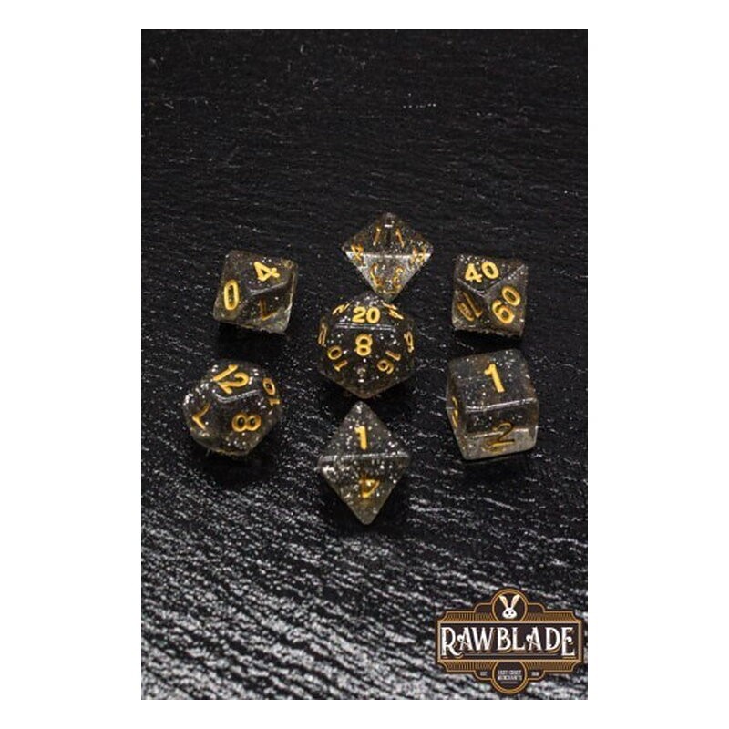 RAWBLADE GLITTER SET DADOS BLACK (7)