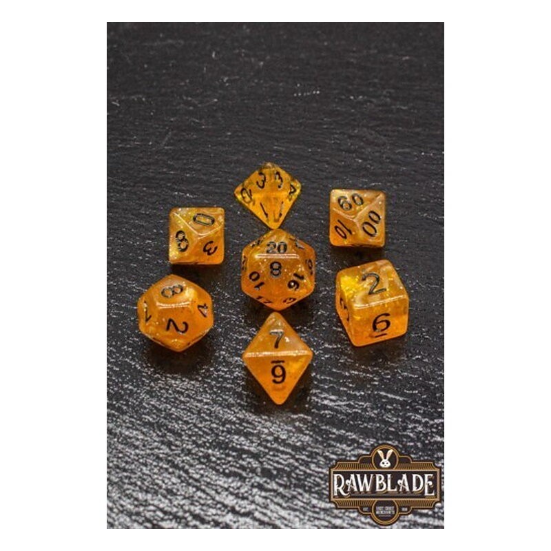RAWBLADE GLITTER SET DADOS ORANGE (7)