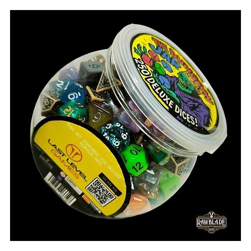 BOTE DADOS RAWBLADE D4 D6 D8 D10 D12 D20 D100 (250)