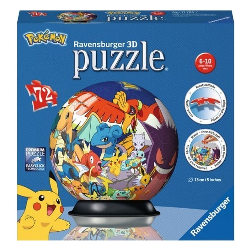 PUZLE 72 POKEMON BALL 3D