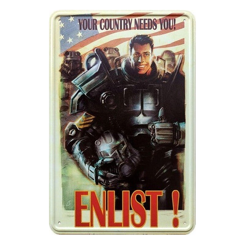 FALLOUT CARTEL METAL ENLIST 21 X 30