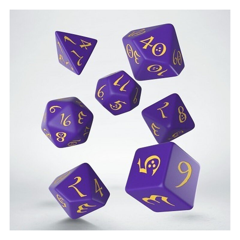 QW DADOS CLASSIC RPG PURPLE & YELLOW SET (7)