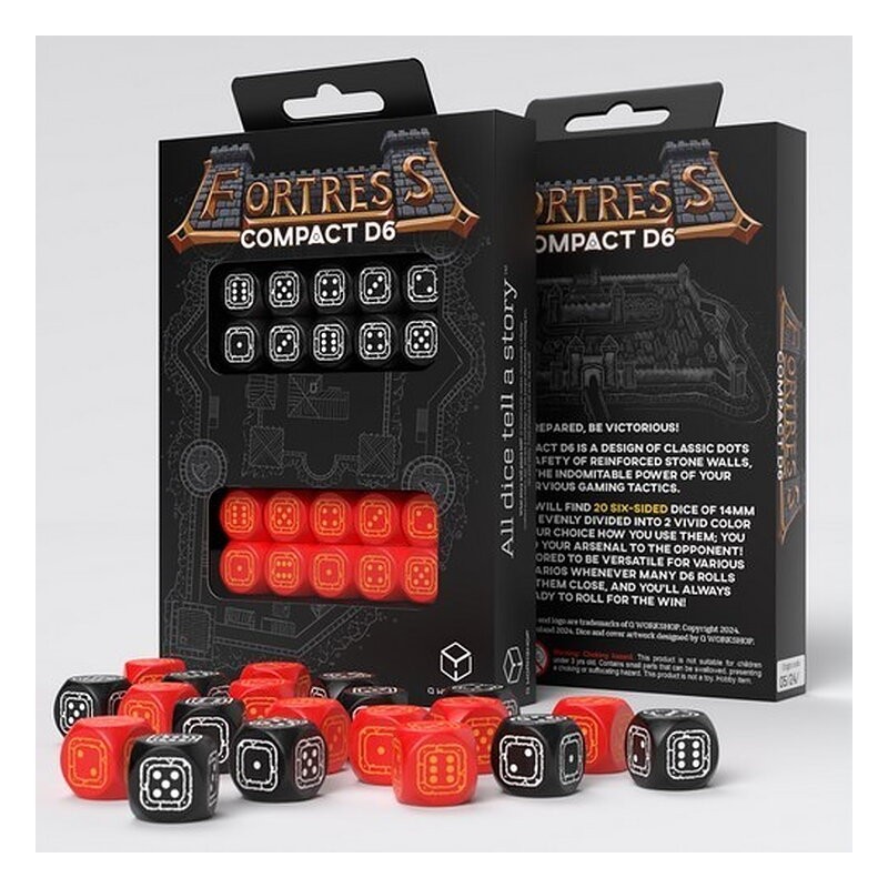 QW DADOS FORTRESS COMPACT D6 BLACK RED