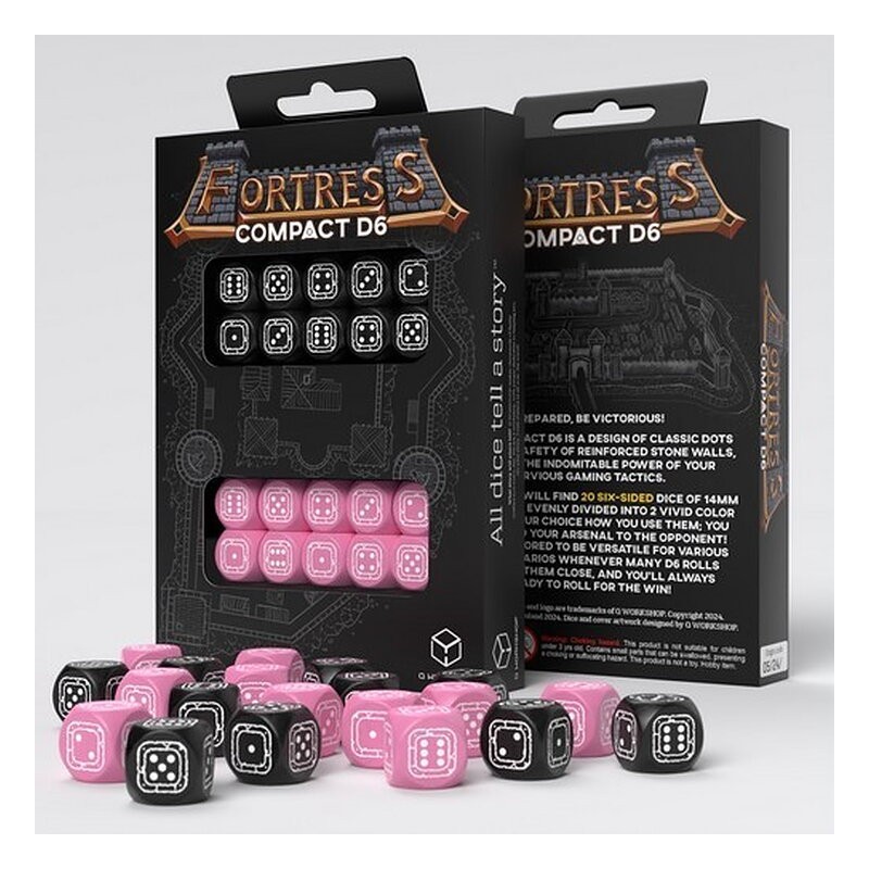 QW DADOS FORTRESS COMPACT D6 BLACK PINK