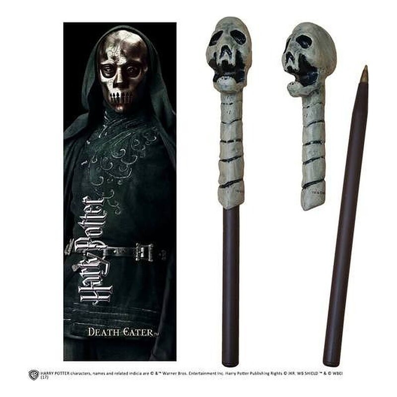 BOLIGRAFO Y MARCAPAGINAS HARRY POTTER CRANEO