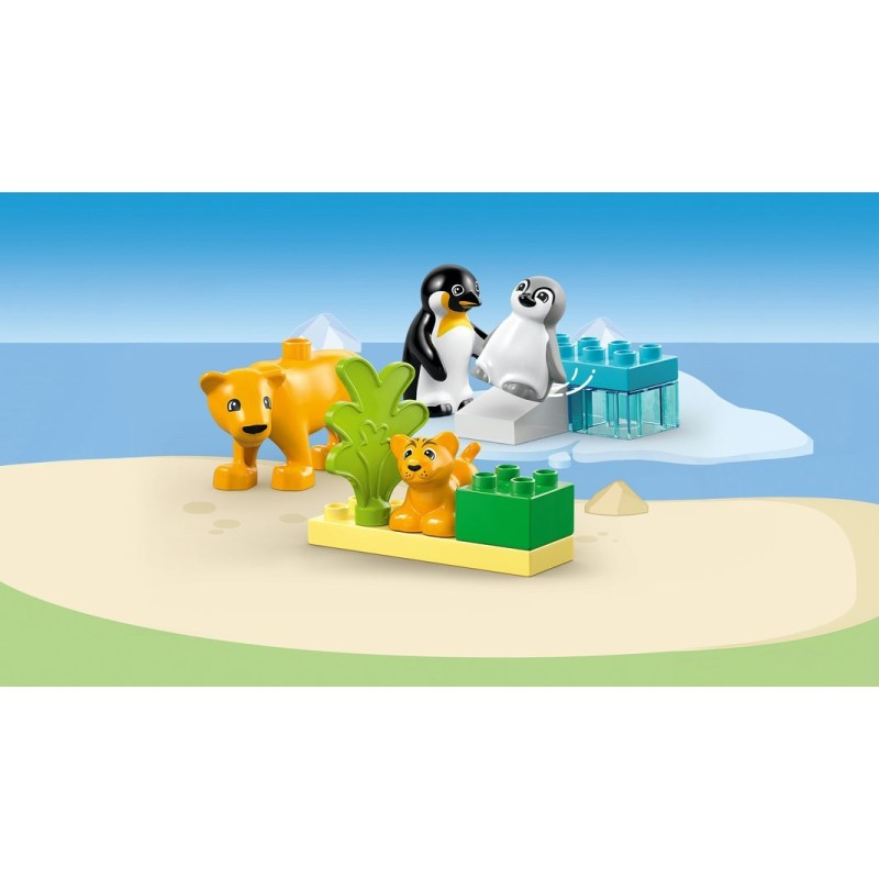 LEGO DUPLO - FAMILIAS DE LA FAUNA SALVAJE: PINGÜINOS Y LEONES