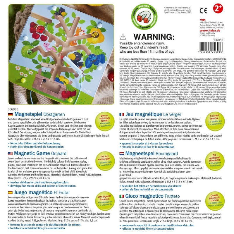 Juego magnético El Frutal