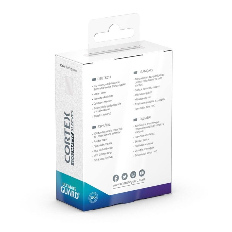 FUNDAS CORTEX TAMAÑO STANDARD 100UD - TRANSPARENTE MATE