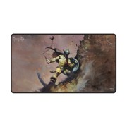 Tapete de juego con bordes cosidos en negro "Warrior with Ball and Chain" Frank Frazetta - Ultra Pro