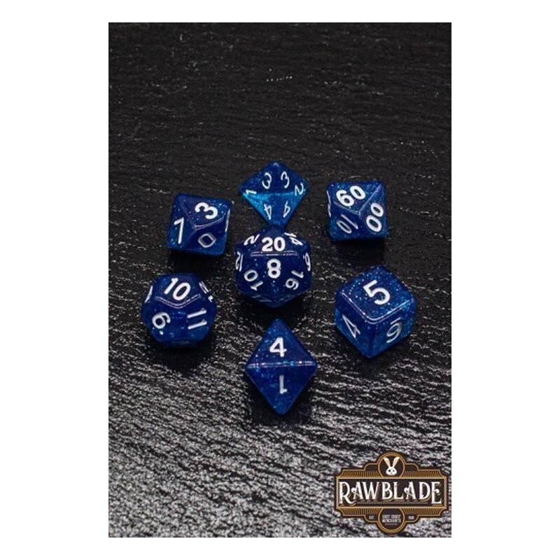 RAWBLADE GLITTER SET DADOS DARK BLUE (7)