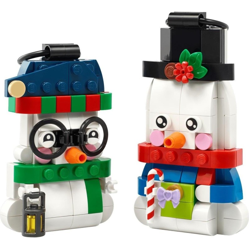LEGO-40812 Adornos de Muñecos de Nieve