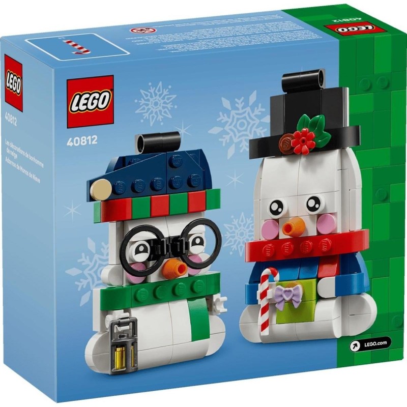 LEGO-40812 Adornos de Muñecos de Nieve