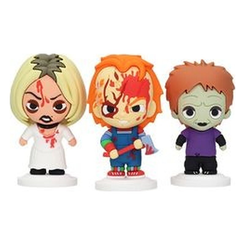 FAMILIA CHUCKY SET 3 FIGURAS GOMA POKIS CHUCKY