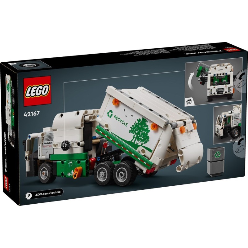 LEGO-42167 Camión de Residuos Mack® LR Electric