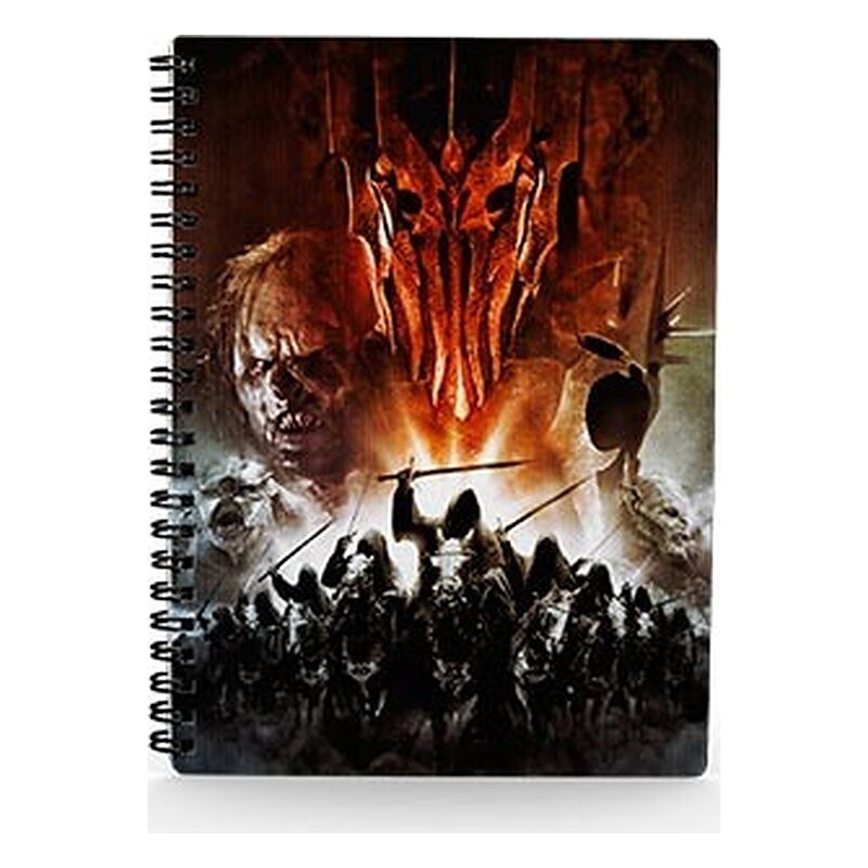 EJERCITO MORDOR LIBRETA ESPIRAL EFECTO 3D A5 THE LORD OF THE RINGS