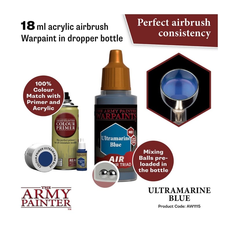 Pintura aerógrafo Warpaints Air – Ultramarine Blue - The Army Painter