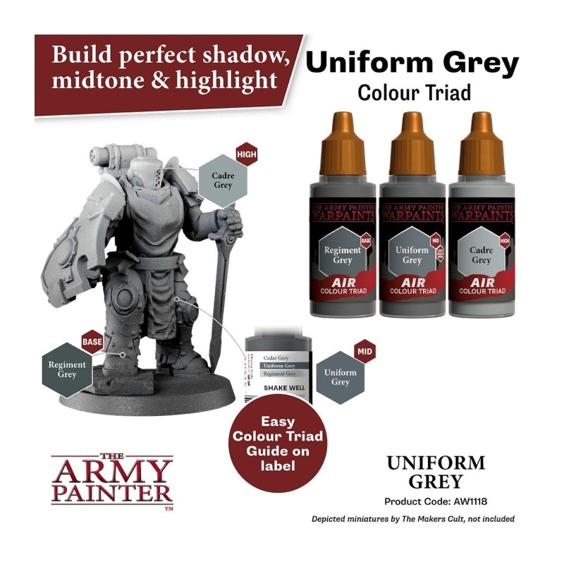 Pintura aerógrafo Warpaints Air – Uniform Grey - The Army Painter