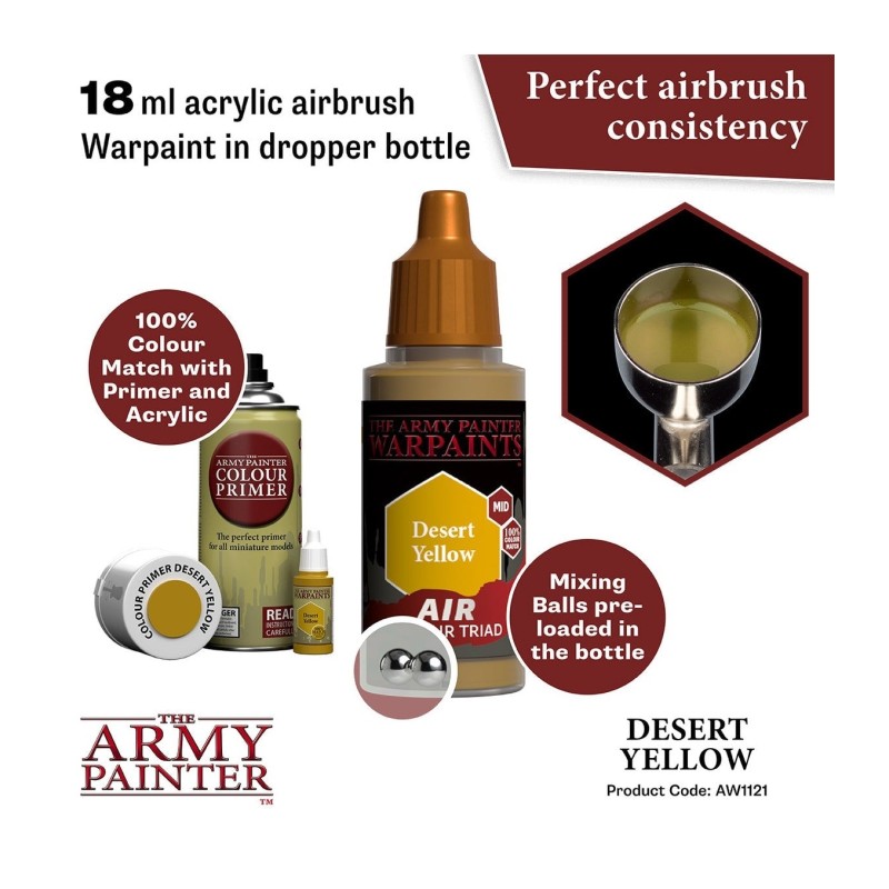 Pintura aerógrafo Warpaints Air – Desert Yellow - The Army Painter