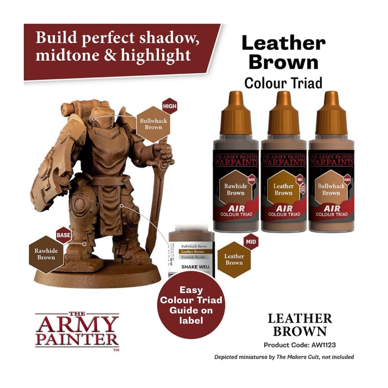 Pintura aerógrafo Warpaints Air – Leather Brown - The Army Painter