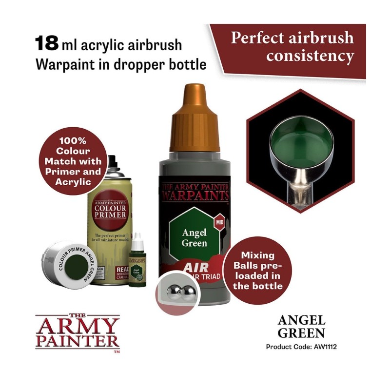 Pintura aerógrafo Warpaints Air – Angel Green - The Army Painter